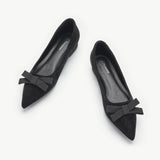 Bowknot Suede Flats (Aida)