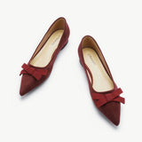 Bowknot Suede Flats (Aida)