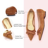 Bowknot Suede Flats (Aida)