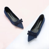 Bowknot Suede Flats (Aida)