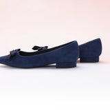 Bowknot Suede Flats (Aida)