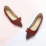 Bowknot Suede Flats (Aida)