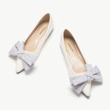 Slanting Bowknot Embellished Flats