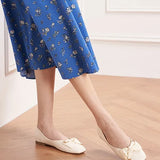 Metal Bow Ballerina Flats (Eva)