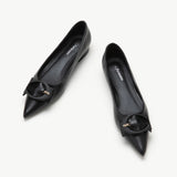 C Buckle Pointed Toe Flats (Aida)