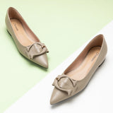 C Buckle Pointed Toe Flats (Aida)