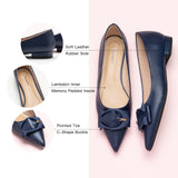 C Buckle Pointed Toe Flats (Aida)