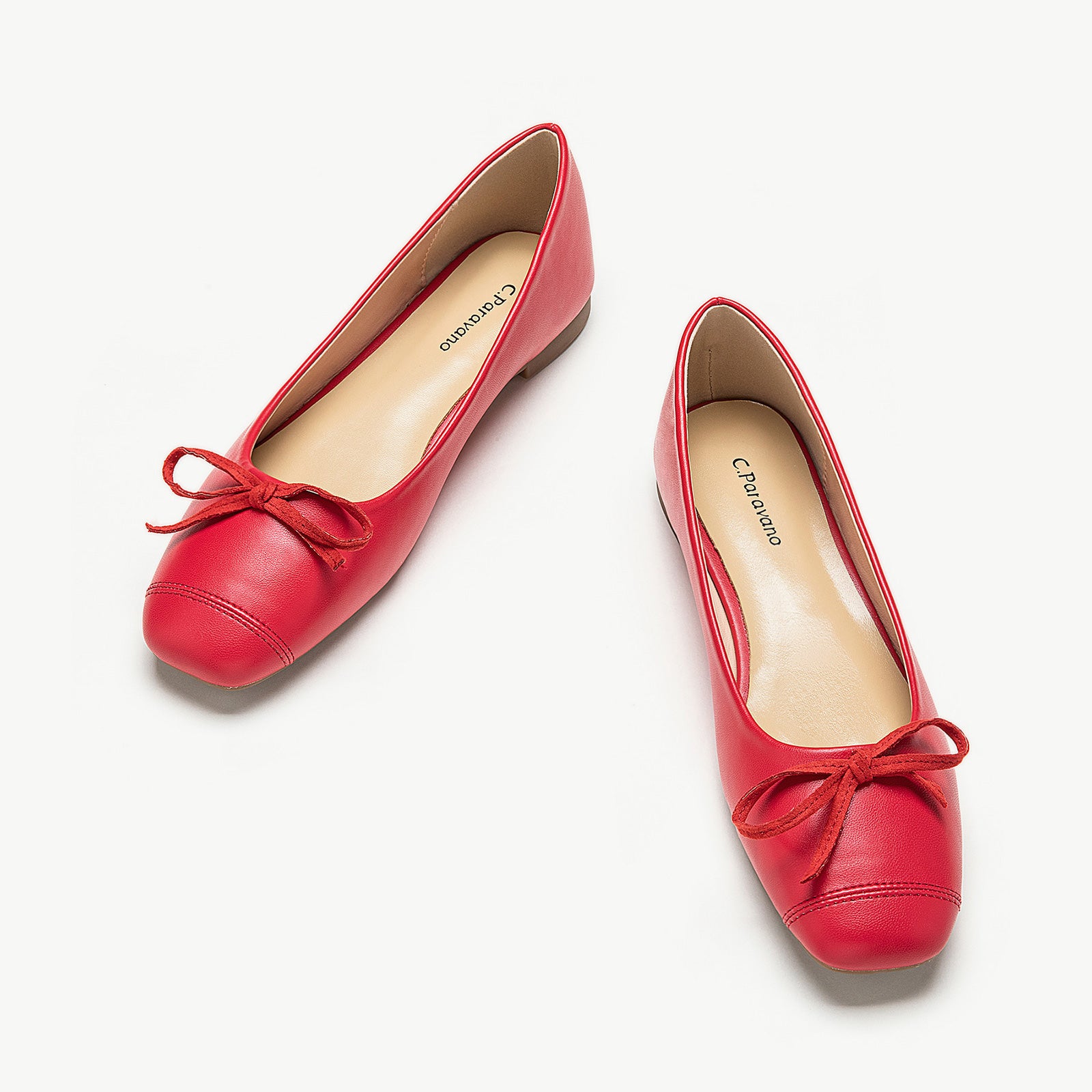 Suede Toe Bowknot Ballet Flats | C.Paravano