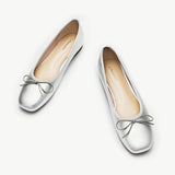 Tiny Bowknot Ballet Flats Silver