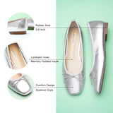 Tiny Bowknot Ballet Flats Silver