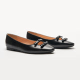 Double Bow Ties Cutout Ballet Flats (Emma)