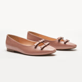 Double Bow Ties Cutout Ballet Flats (Emma)