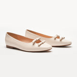 Double Bow Ties Cutout Ballet Flats (Emma)