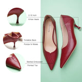 Pointed Toe Kitten Heel Pumps (Anna)