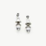 Pearl Drop Earrings in Silver, exuding timeless elegance with lustrous pearls and silver accents, these earrings add a touch of sophistication and grace to your ear ensemble.