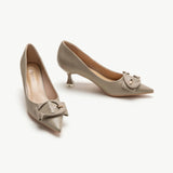 C Buckle Pointed Toe Pumps (Olivia)