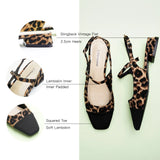 Square-Toe Slingback Flats (Felicia)