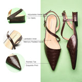 Strap-Around Slingback Flats (Freya)