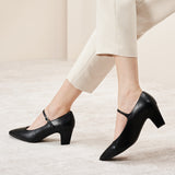 Mary Jane Block Heel Pumps (Jessica)