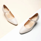 Mary Jane Block Heel Pumps (Jessica)