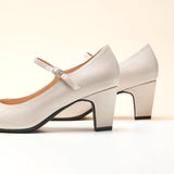 Mary Jane Block Heel Pumps (Jessica)