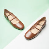 Double-Straps Block Heel Mary Jane (Kara Jane)