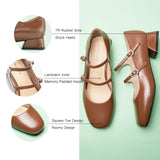 Double-Straps Block Heel Mary Jane (Kara Jane)